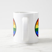 Regenbogen-Smiley Jumbo-Tasse (Rückseite)