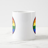Regenbogen-Smiley Jumbo-Tasse (Vorderseite)