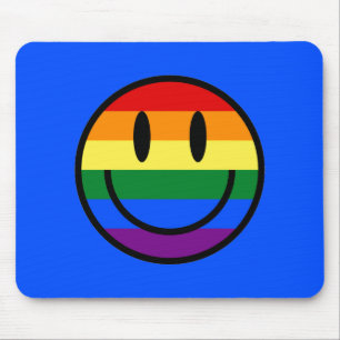 Regenbogen-Smiley Mousepad