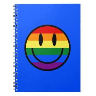Regenbogen-Smiley Notizblock