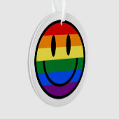 Regenbogen-Smiley Ornament (Vorderseite)