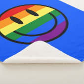 Regenbogen-Smiley Sherpadecke (3/4)