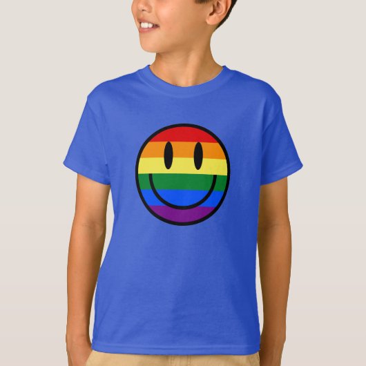 Regenbogen-Smiley T-Shirt (Vorderseite)