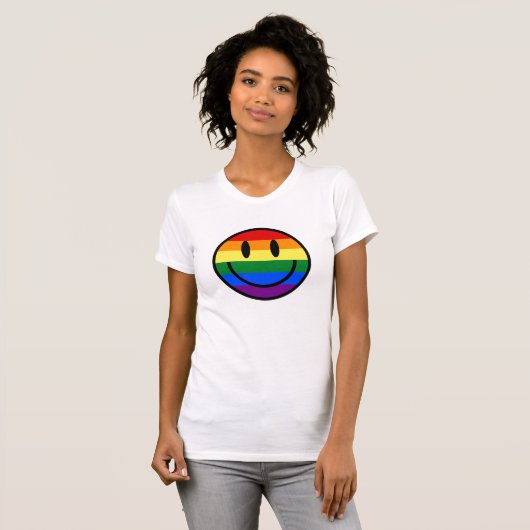 Regenbogen-Smiley T-Shirt (Vorne ganz)