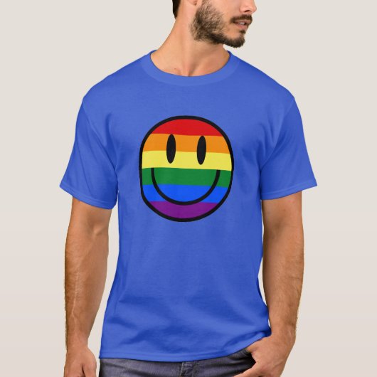 Regenbogen-Smiley T-Shirt (Vorderseite)