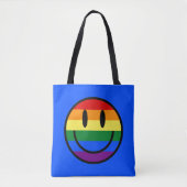 Regenbogen-Smiley Tasche (Vorderseite)