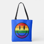 Regenbogen-Smiley Tasche (Rückseite)