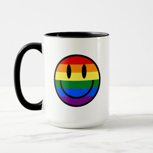 Regenbogen-Smiley Tasse (Links)