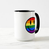 Regenbogen-Smiley Tasse (VorderseiteRechts)