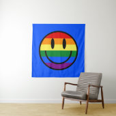 Regenbogen-Smiley Wandteppich (Beispiel)