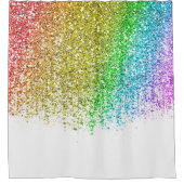 Regenbogen Snowcone Glitzer Duschvorhang (Vorderseite)