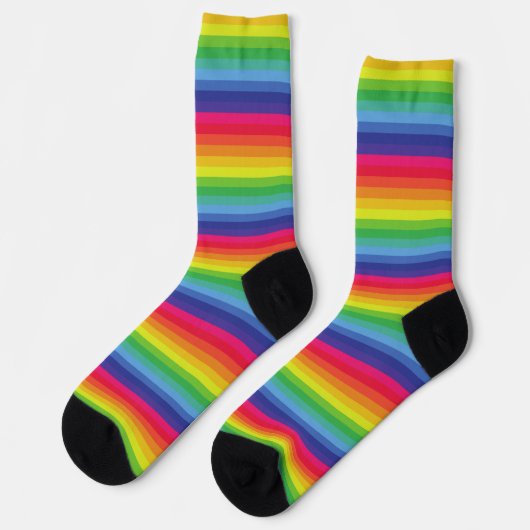 Regenbogen Socken (Linkes Detail)