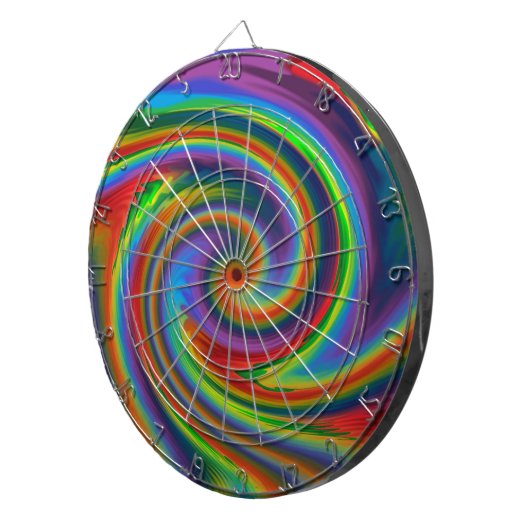 Regenbogen-Solarglühen Dartscheibe (Vorderseite rechts)
