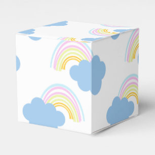 Regenbogen Sommer Wolken Pastell Kritzel Doodle    Geschenkschachtel