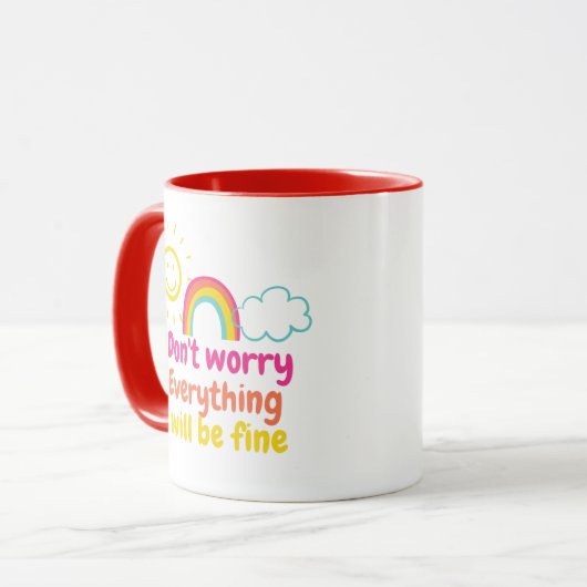 Regenbogen, Sonne, Cloud-Tasse Tasse (Vorderseite Links)