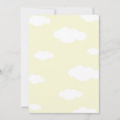 Regenbogen, Sonne und Wolken Kindergeburt Einladung (Rückseite)