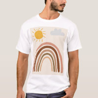 Regenbogen-Sonne-Wolke, Kinderzeichnung, Boho-Abst