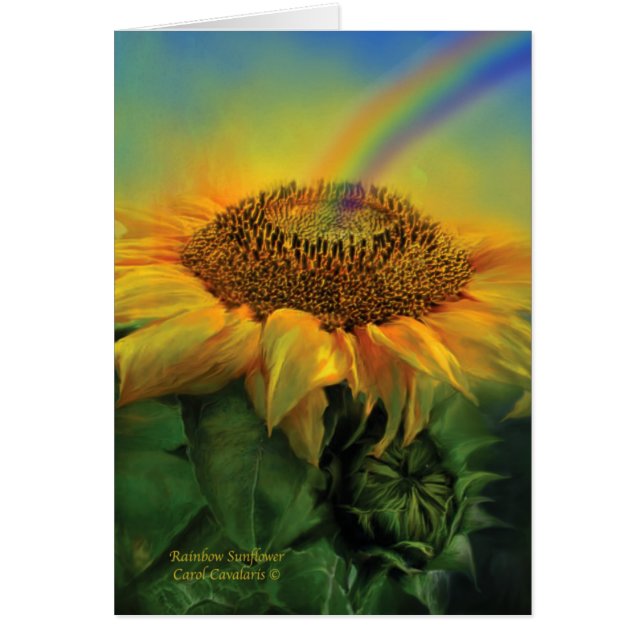 Regenbogen-Sonnenblume ArtCard (Vorne)