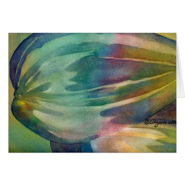 Regenbogen-Sonnenblumensamen-Karte (Vorderseite (Horizontal))