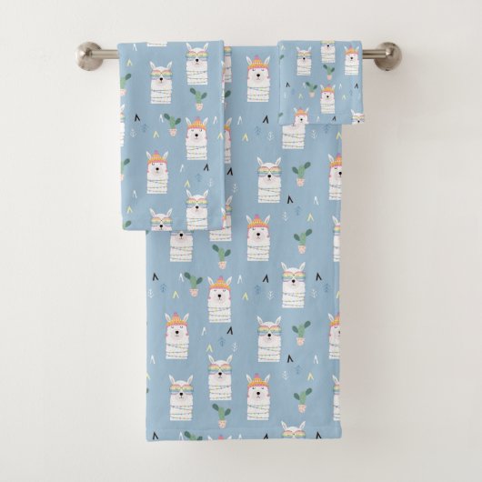 Regenbogen-Sonnenbrille-Lama-Muster Badhandtuch Set (Insitu)