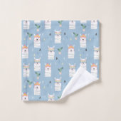 Regenbogen-Sonnenbrille-Lama-Muster Badhandtuch Set (Waschlappen)