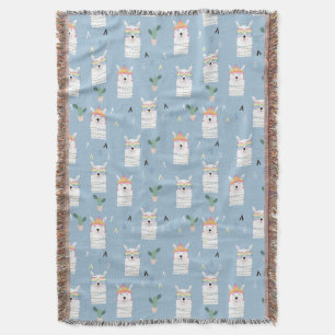 Regenbogen-Sonnenbrille-Lama-Muster Decke