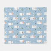 Regenbogen-Sonnenbrille-Lama-Muster Fleecedecke (Vorderseite (Horizontal))