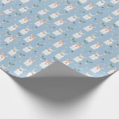 Regenbogen-Sonnenbrille-Lama-Muster Geschenkpapier (Ecke)