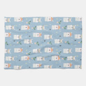 Regenbogen-Sonnenbrille-Lama-Muster Geschirrtuch (Horizontal)