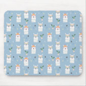 Regenbogen-Sonnenbrille-Lama-Muster Mousepad (Vorne)