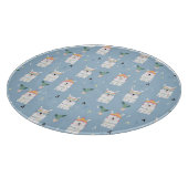 Regenbogen-Sonnenbrille-Lama-Muster Schneidebrett (Ecke)