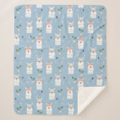 Regenbogen-Sonnenbrille-Lama-Muster Sherpadecke (Vorderseite)