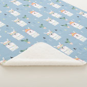 Regenbogen-Sonnenbrille-Lama-Muster Sherpadecke (3/4)