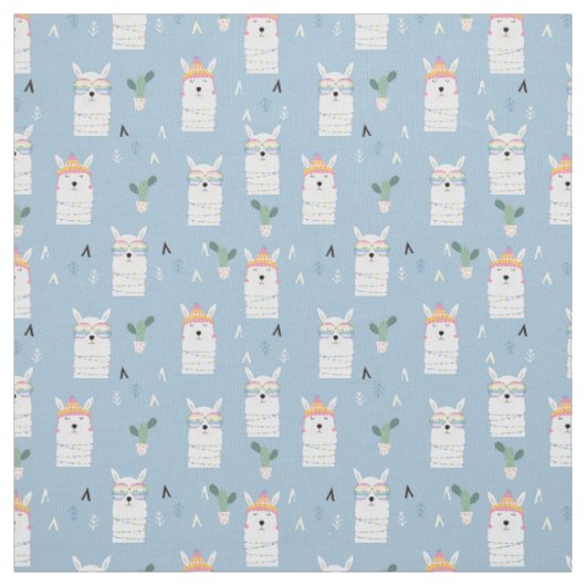 Regenbogen-Sonnenbrille-Lama-Muster Stoff (Muster)