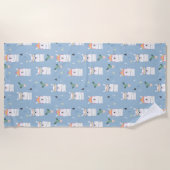 Regenbogen-Sonnenbrille-Lama-Muster Strandtuch (Vorderseite)