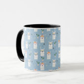 Regenbogen-Sonnenbrille-Lama-Muster Tasse (Vorderseite Links)