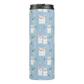 Regenbogen-Sonnenbrille-Lama-Muster Thermosbecher (Rückseite)