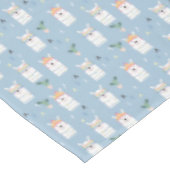 Regenbogen-Sonnenbrille-Lama-Muster Tischdecke (Schrägansicht)