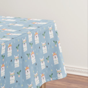 Regenbogen-Sonnenbrille-Lama-Muster Tischdecke
