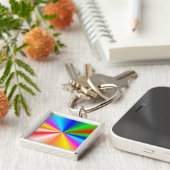 Regenbogen"Sonnendurchbruch" Hintergrund Schlüsselanhänger (Seite)