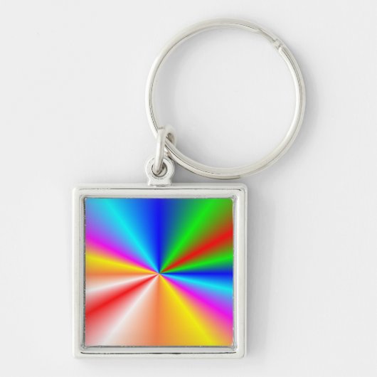 Regenbogen"Sonnendurchbruch" Hintergrund Schlüsselanhänger (Vorne)