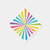 Regenbogen-Sonnenstrahl Serviette (Ecke)
