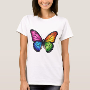 Regenbogen-Spektrum-Schmetterling – Handgezeichnet T-Shirt