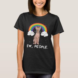 Regenbogen Sphynx Ew Menschen Einhorn Katze T-Shirt