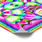 Regenbogen-Spiral-Diamant Poster (Ecke)