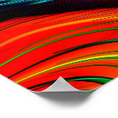 Regenbogen-Spiral-Fraktal Poster (Ecke)