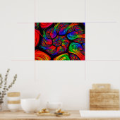 Regenbogen-Spiral-Fraktal Poster (Küche)