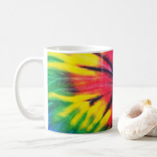 Regenbogen-Spiral-Tie-Dye-Foto Kaffeetasse