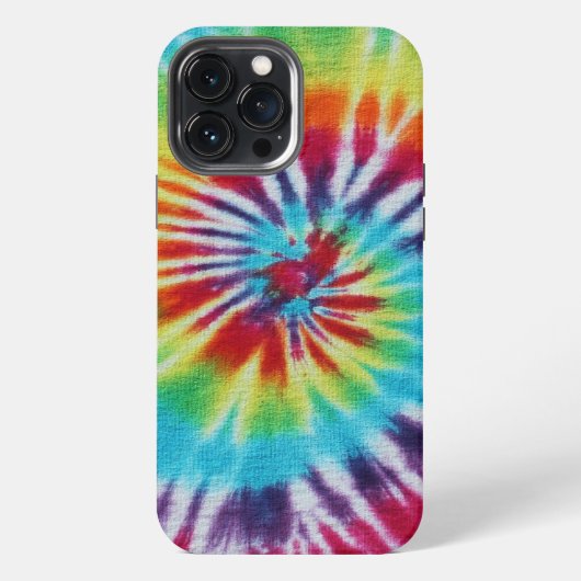 Regenbogen-Spiral-Tie-Dye iPhone Hülle (Rückseite)