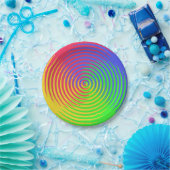 Regenbogen-Spirale 7 Zoll-Pappteller Pappteller (Party)
